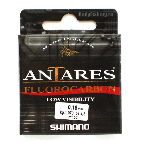 Леска зимняя Shimano Antares Fluorocarbon 30 м. 0,10 мм в Челябинске